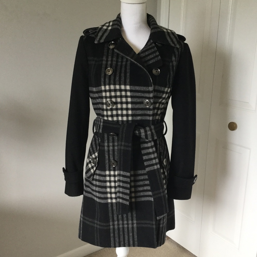 Michael Kors belted wool blend coat size 4